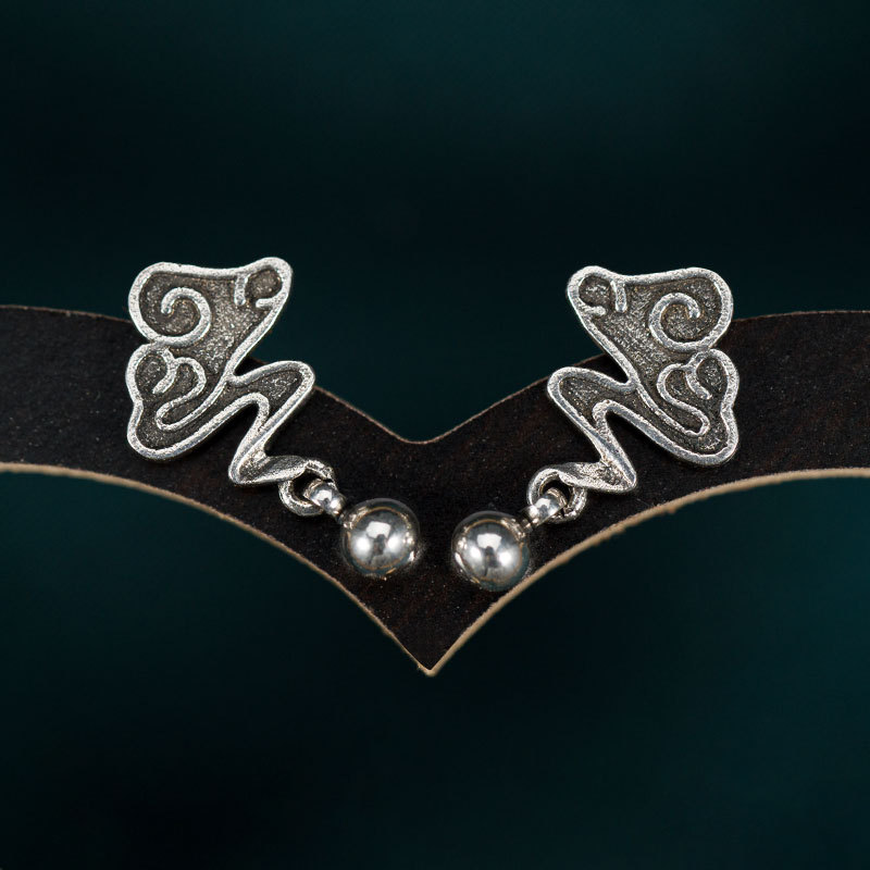 【Fresh designs】One Billion Retro Chinese Style Old Craft Men's and Universal Earrings and Earrings Simple Fashion Light Luxury All-match