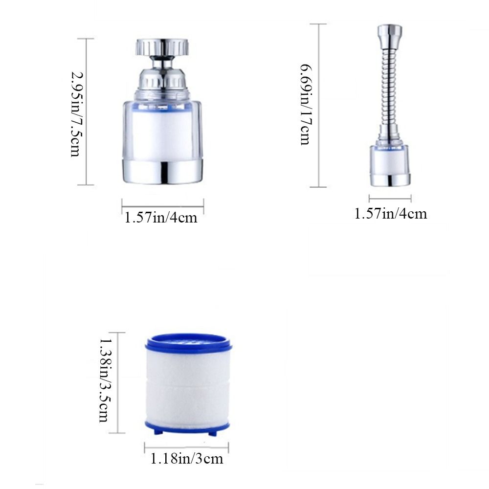 PP Cotton Rotatable Booster Filtered Remove Chlorine Sprayer Faucet Water Filter Bath Purifier Tap Bubbler Showers Head