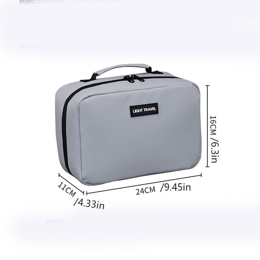 Portable Dry Wet Separation Men's Toiletry Bag Large Capacity Waterproof Makeup Storage Bag Handheld Zipper Wash Bag Men