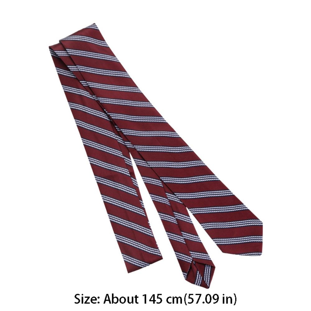 Simple Striped Tie Stripe Printed Shirt Tie Decoration Long Retro Waist Belt Women