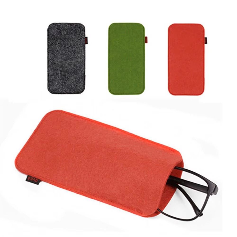 New Soft Felt Eyeglasses Bag Felt Cloth Portable Design Sunglasses Case Protective Bag Durable Glasses Bags Unisex
