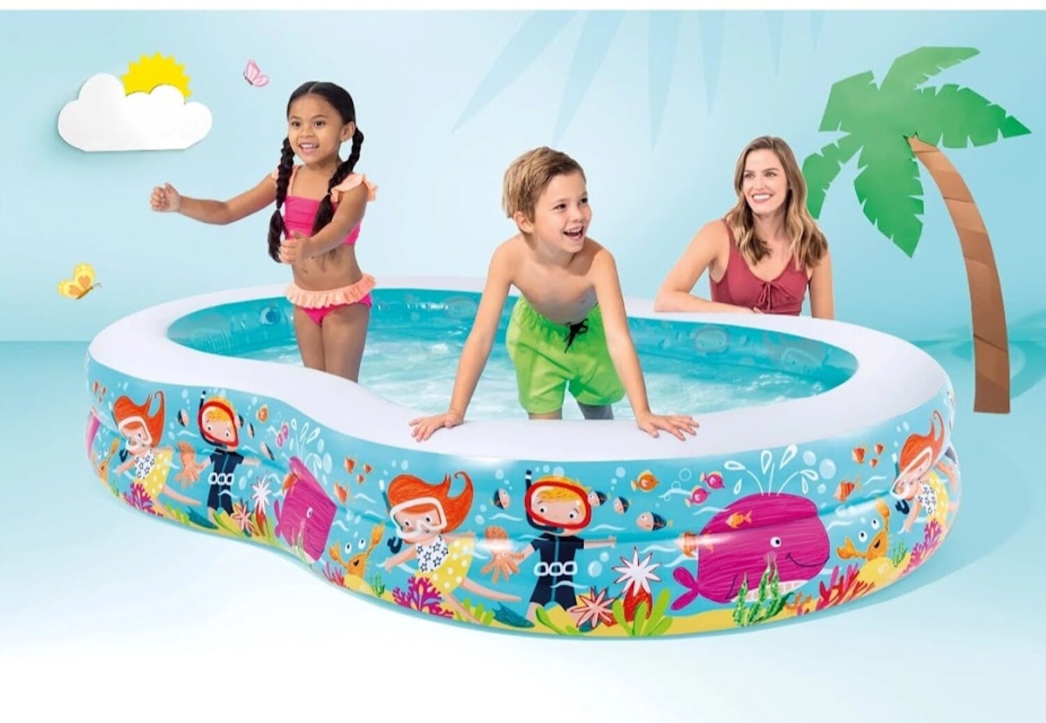 Swimming Pool Toddler Kids 3m x 1.83m x 56cm