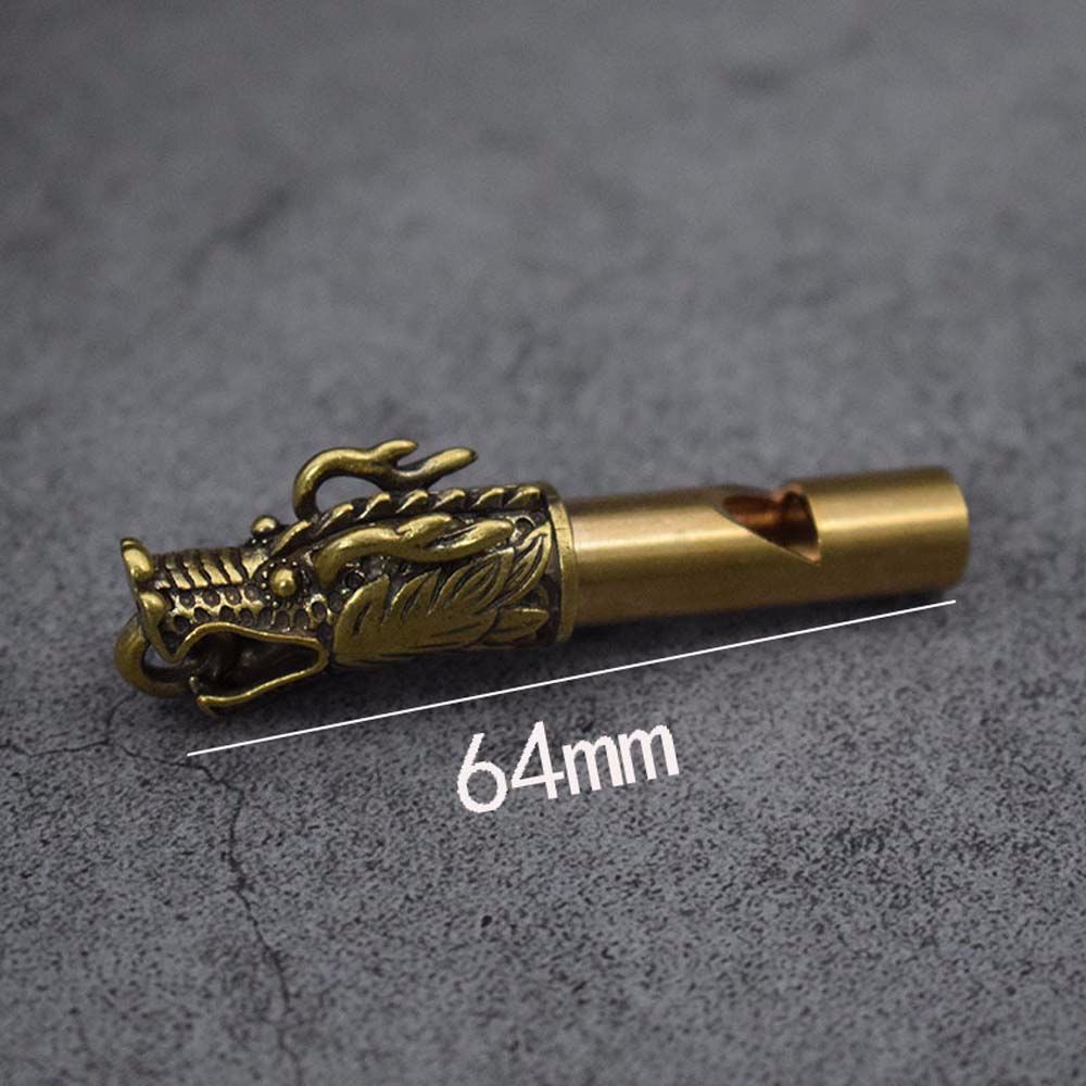 Charm Portable Dragon Head Keychain Emergency Outdoor Keys Chain Outdoor Survival Tools Car Pendants Whistle