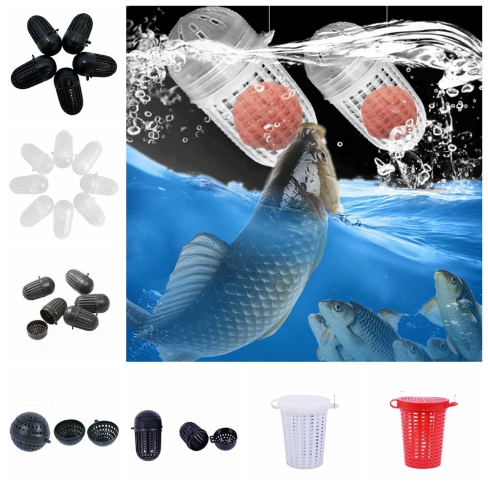 10pcs/bag Earthworm Luminous Fishing Mini Bait Cage Plastic Soft Luminous Fishing Bait Trap Red/White Durable Fishing Cage Basket Earthworm Carp Tool