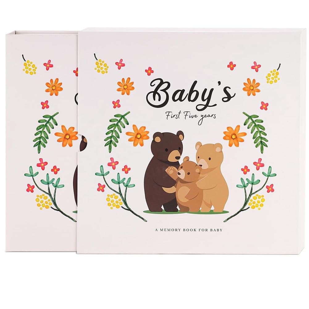 Baby Memory Book Scrapbook Photo Album Pregnancy Diary Cute Animal Keepsake Record Growth Journal Hand Account A