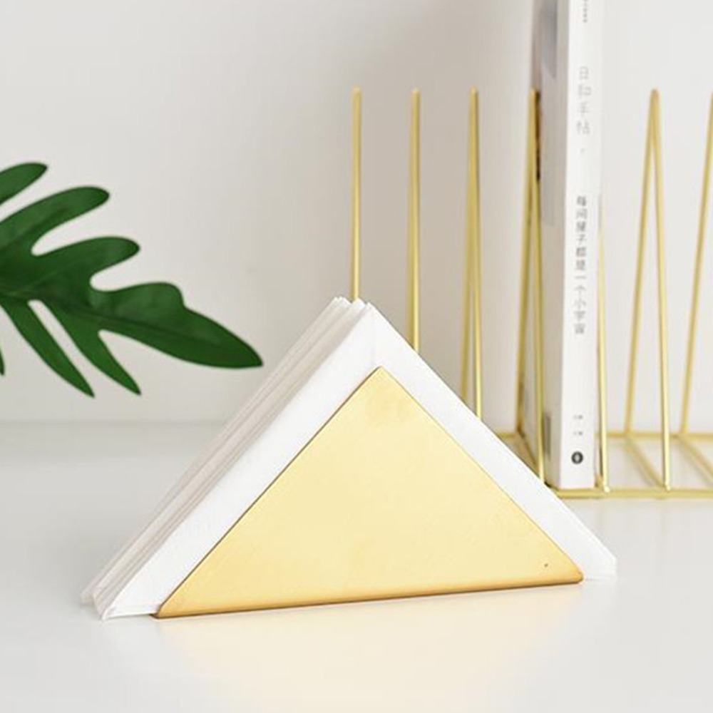 High Quality Stainless Steel Paper Towel Holder Triangular Decorative Napkin Holder Practical Space-Saving Tissue Storage Rack Kitchen Countertop Dinner Table Picnic Table
