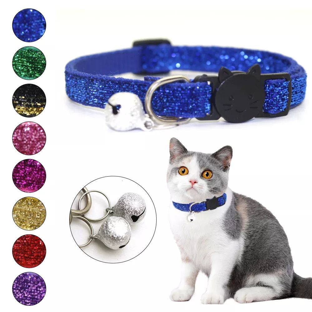 Bling Adjustable Cat Supplies Breakaway Kitten Collar Pet Necklace Cat Collars Cat Accessories
