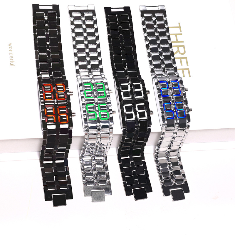 【New arrival】Hot Selling LED Watch Lava Chain Bracelet Watch, Versatile Couple's Electronic Chain Bracelet, Fashionable Digital Watch