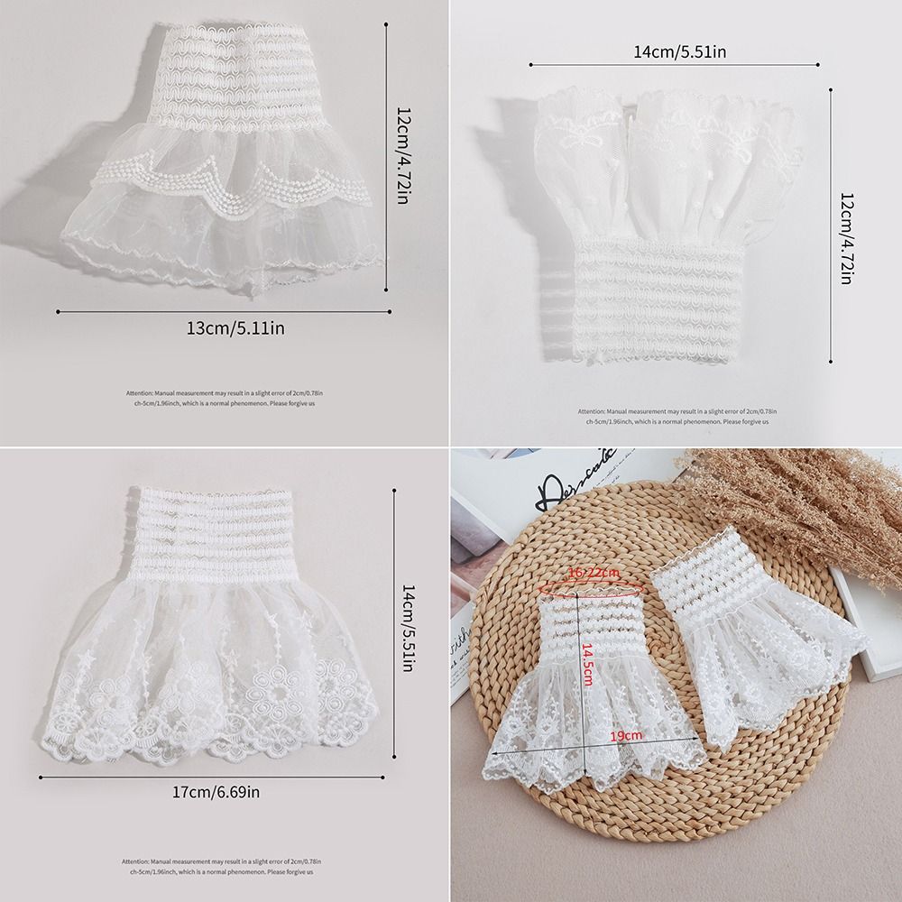 Versatile Victorian Detachable Sleeves Cuffs Solid Color Costume Accessory Fake Sleeves Cuffs Lolita Style Cuffs Wedding