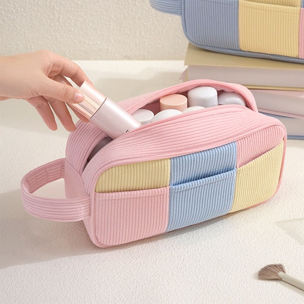 Cartoon Rilakkumas Bear Plush Storage Bag Large Capacity Teddy Bear Traveling Makeup Cosmetic Bag Jewelry Camera Organizer