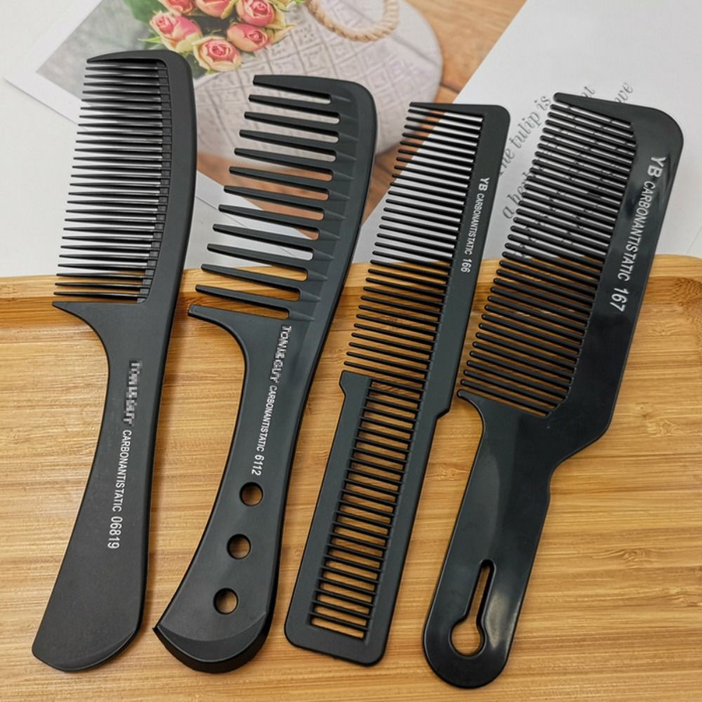 Hairdresser Plastic Hair Cutting Comb Black Hair Brushes Pro Hairdressing Combs Thickened Salon Barber Comb Men/Women