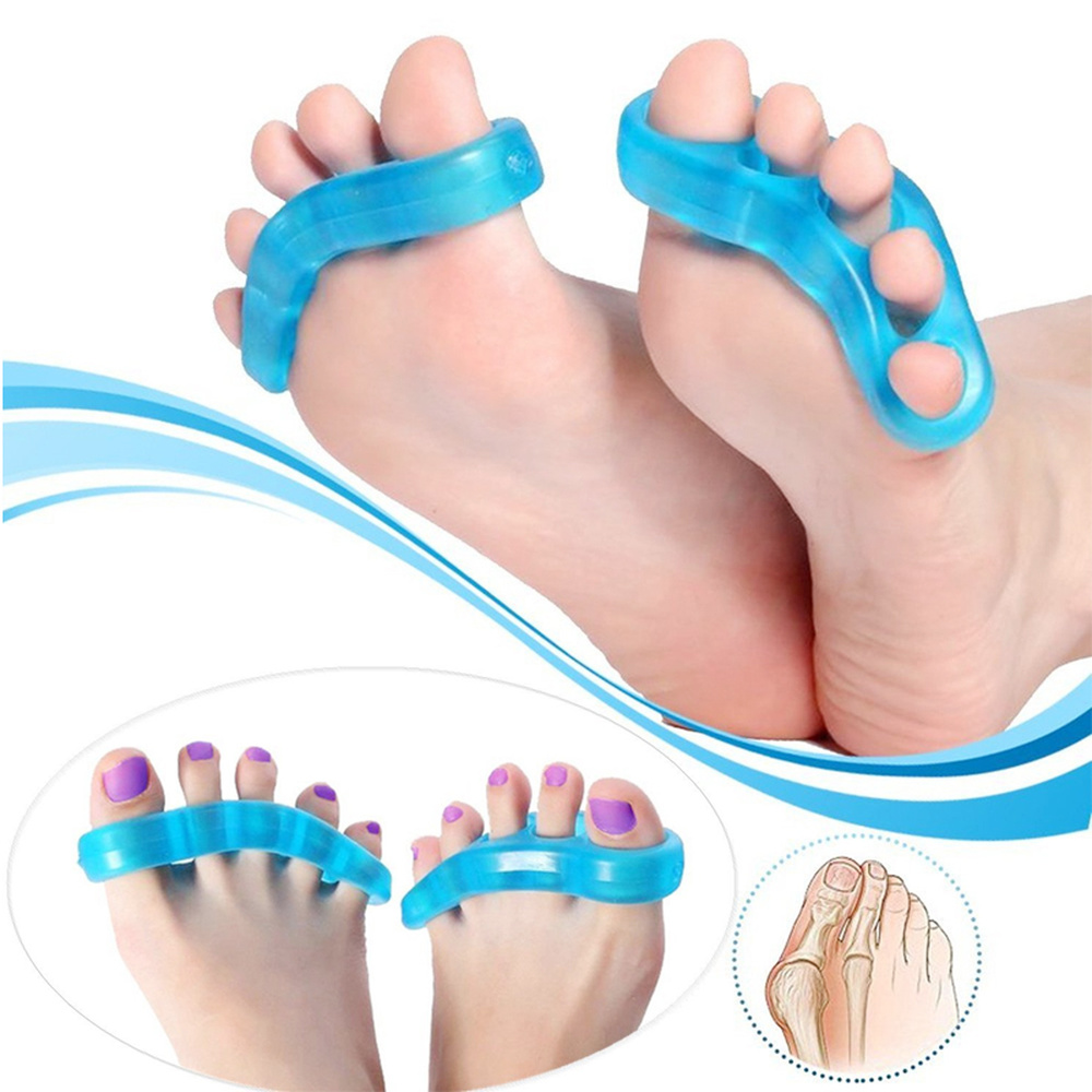 Wenefang Fashion 1Pair Toe Separator Gel Hallux Valgus Corrector Silicone Orthopedic Hammer Toe Straightener Spreader Foot Care Tool