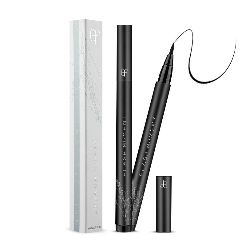 Wenefang Fashion Cotton Tip Black Liquid Eyeliner Tip Smooth Quick Dry Long-lasting Waterproof Sweatproof Eye Makeup