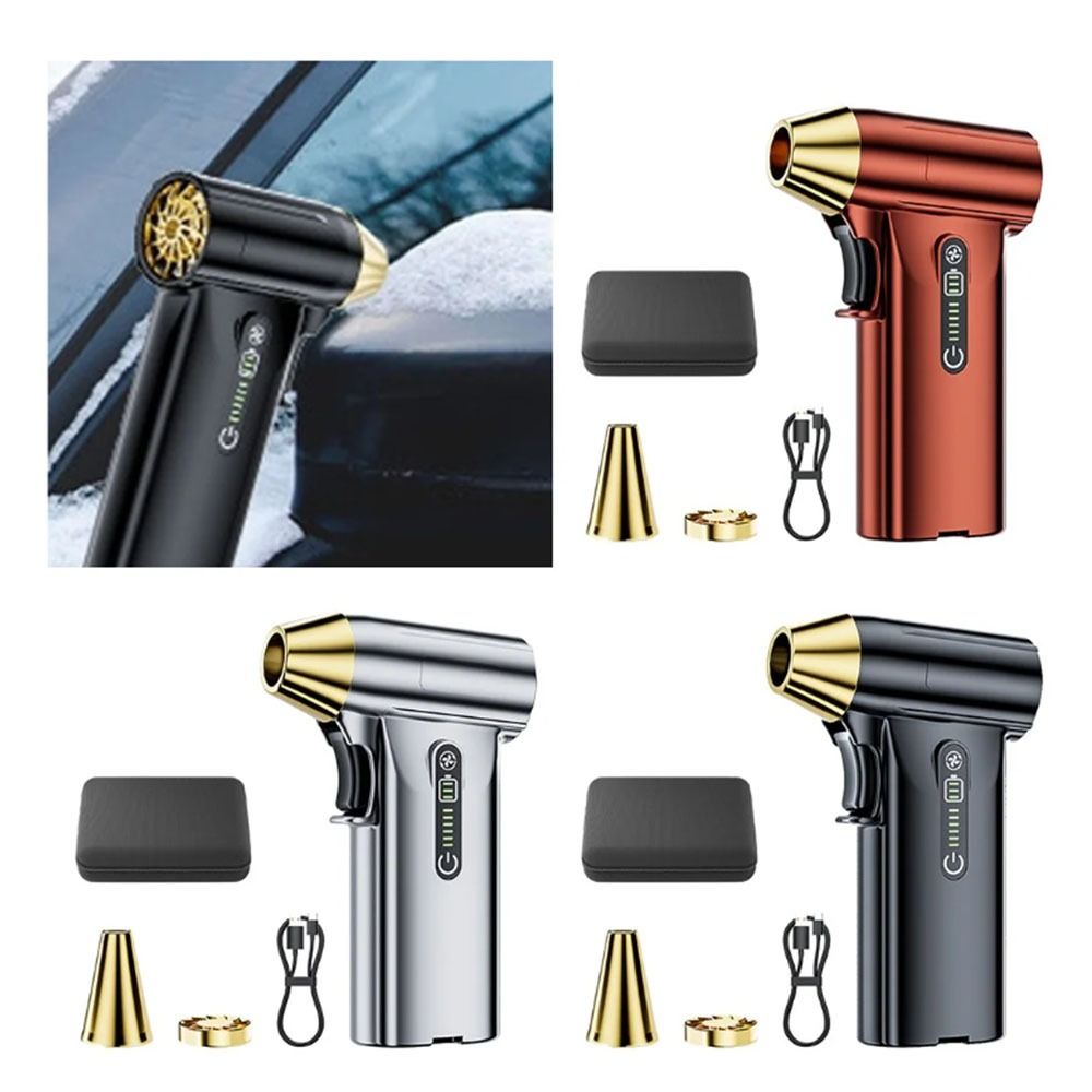 Strong Airflow 130000RPM Violent Turbo Fan Type-C Charging Wind Speed 52m/s Brushless Motor Blower Wireless Design 4000mAh Battery Turbo Jet Blower Car Cleaning