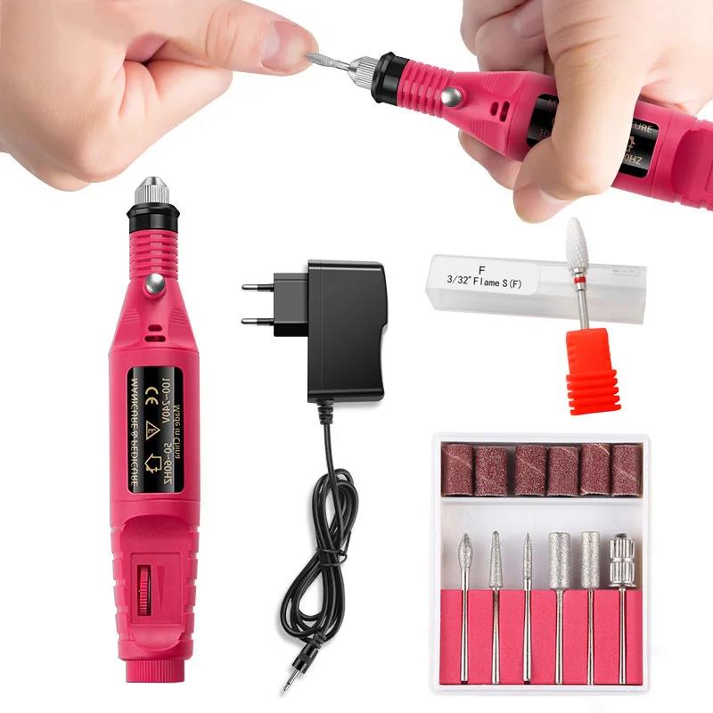 Wenefang Fashion 1 Set portable Electric Nail Drill Machine Manicure Machine Pedicure Drill Set Ceramic Nail File Nail Drill Equipment Tools