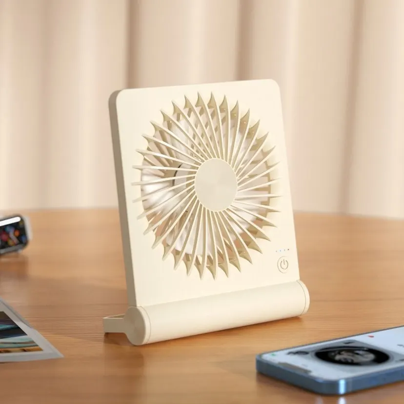 Table Fan Lightweight Desk Fan Folding 3 Speeds Adjustable Small Fan Handheld Ultra Quiet Ultra-thin Mini Fan Office