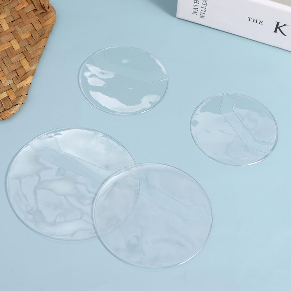 5Pcs Round Card Storage Case Badge Protector Ita Bag Pin Case Anime Transparent Badge Display Sleeve Clear PVC Badge Protective Sleeve Storage Case