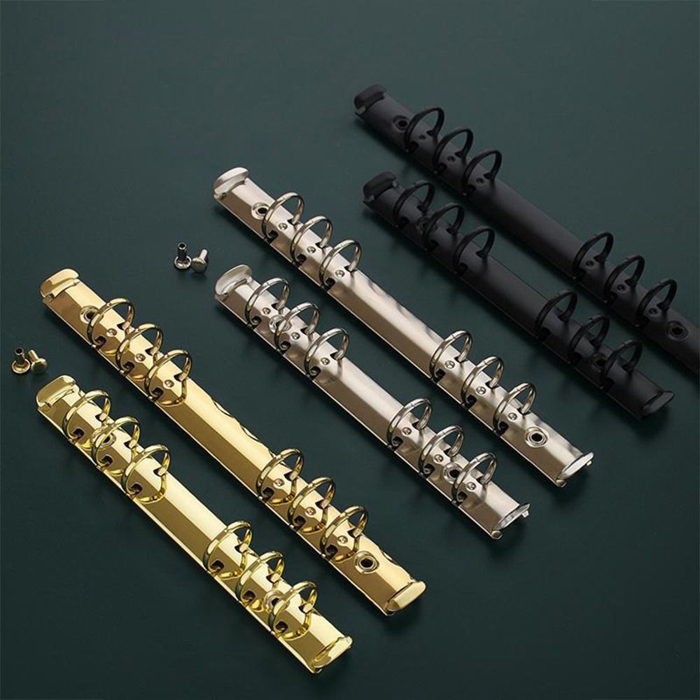 High Quality Metal Scrapbooking Student Detachable Paper Fasteners Loose Leaf Ring Paper Binding Clips Paper Binder A5 A6 File Folder