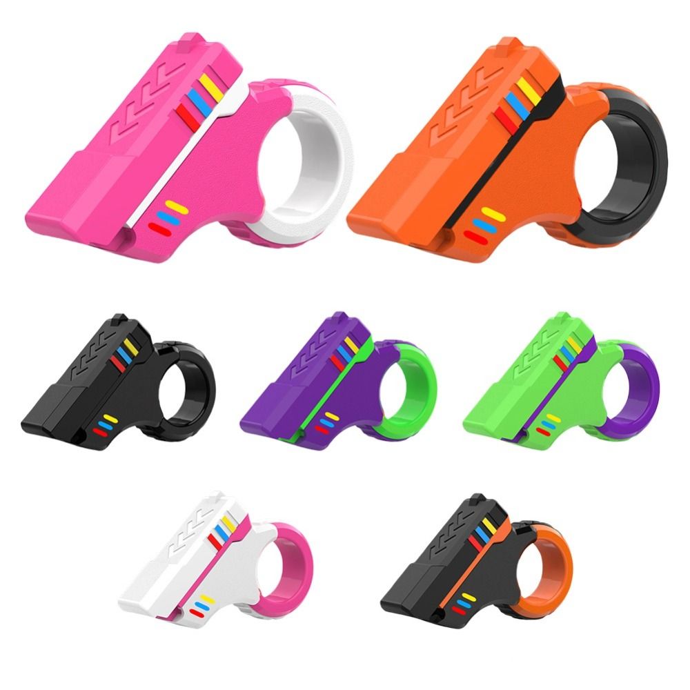 Durable 3D Printed Rotary Finger Sliders Soothing Hand Spinner Spinner Toys 7 Colors ABS Fidget Ring Toys Children Gift
