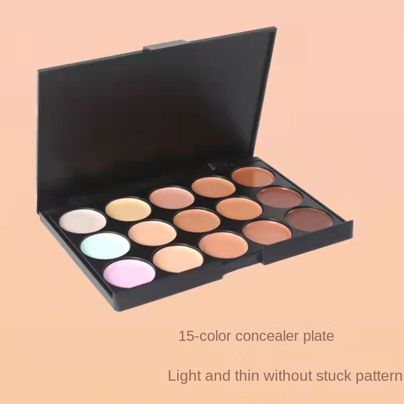 Wenefang Fashion 15 Color Concealer Black Eyes Concealer Natural Color Non Slip Makeup Concealer Palette It Cosmetics