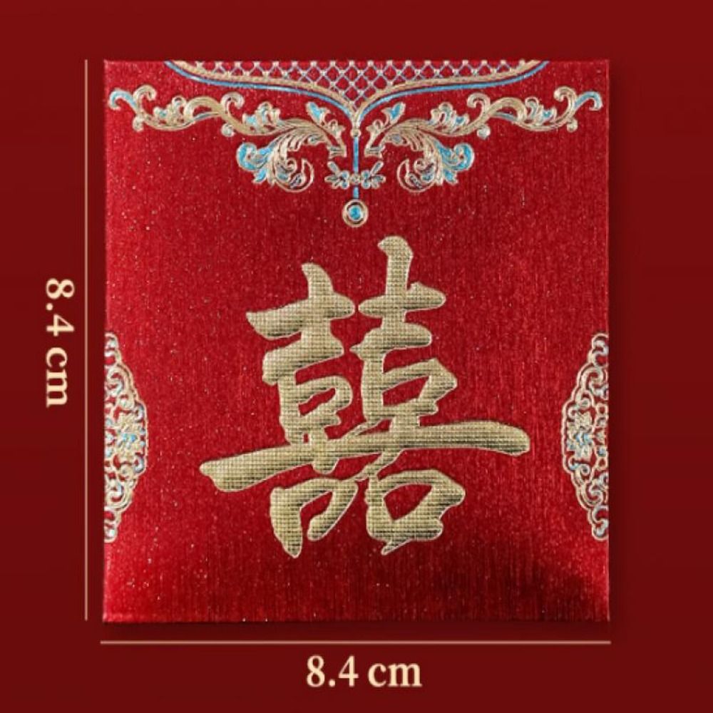 6 Pcs/pack Envelope Bag Mini Chinese Style Small Red Envelope New Frosted Wedding Red Envelope Creative Thickened Money Red Packet New year