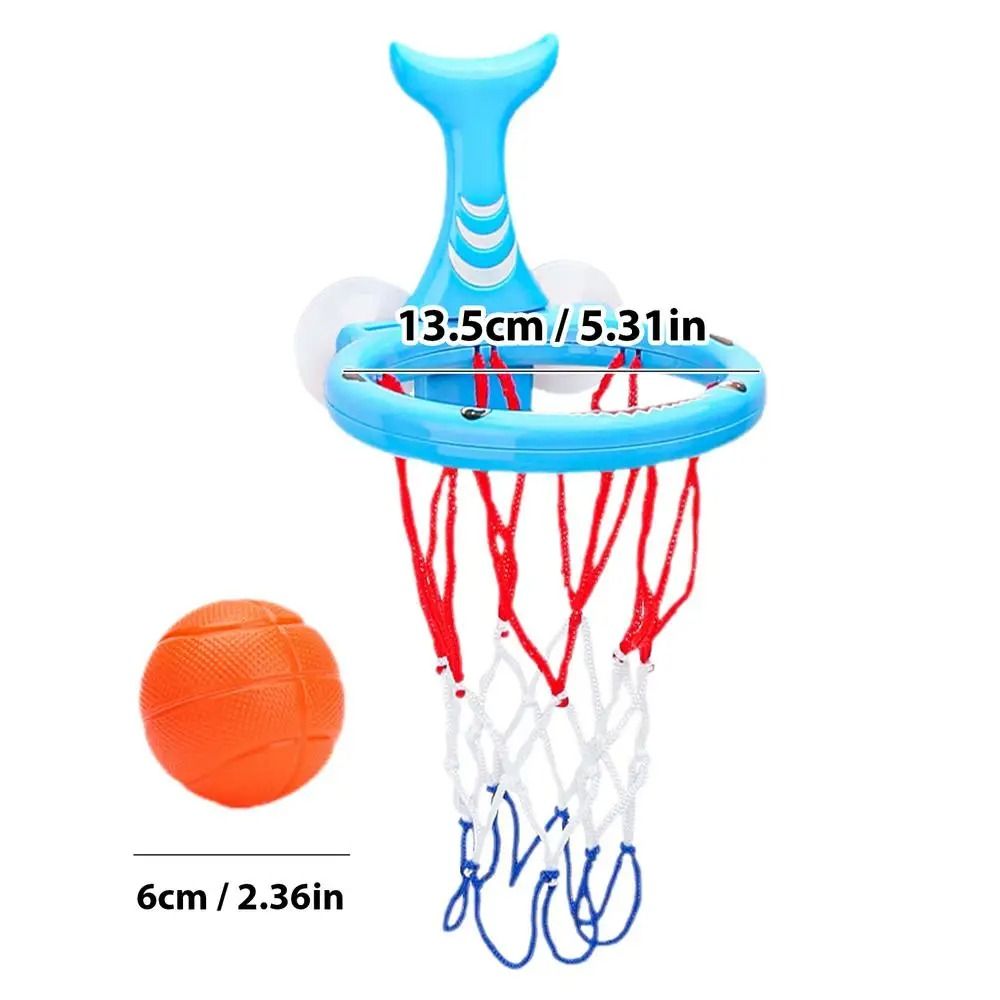 Cartoon Suction Cup Bath Basketball Hoop Shower Toys With 3 Balls Basket Toys Funny Hoop Bathtub Water Play Set Boy
