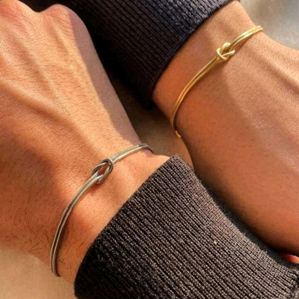 2Pcs/Set Simple Knot Bracelet for Women Male Couple Gifts Simple Fashion Accessories Jewelry