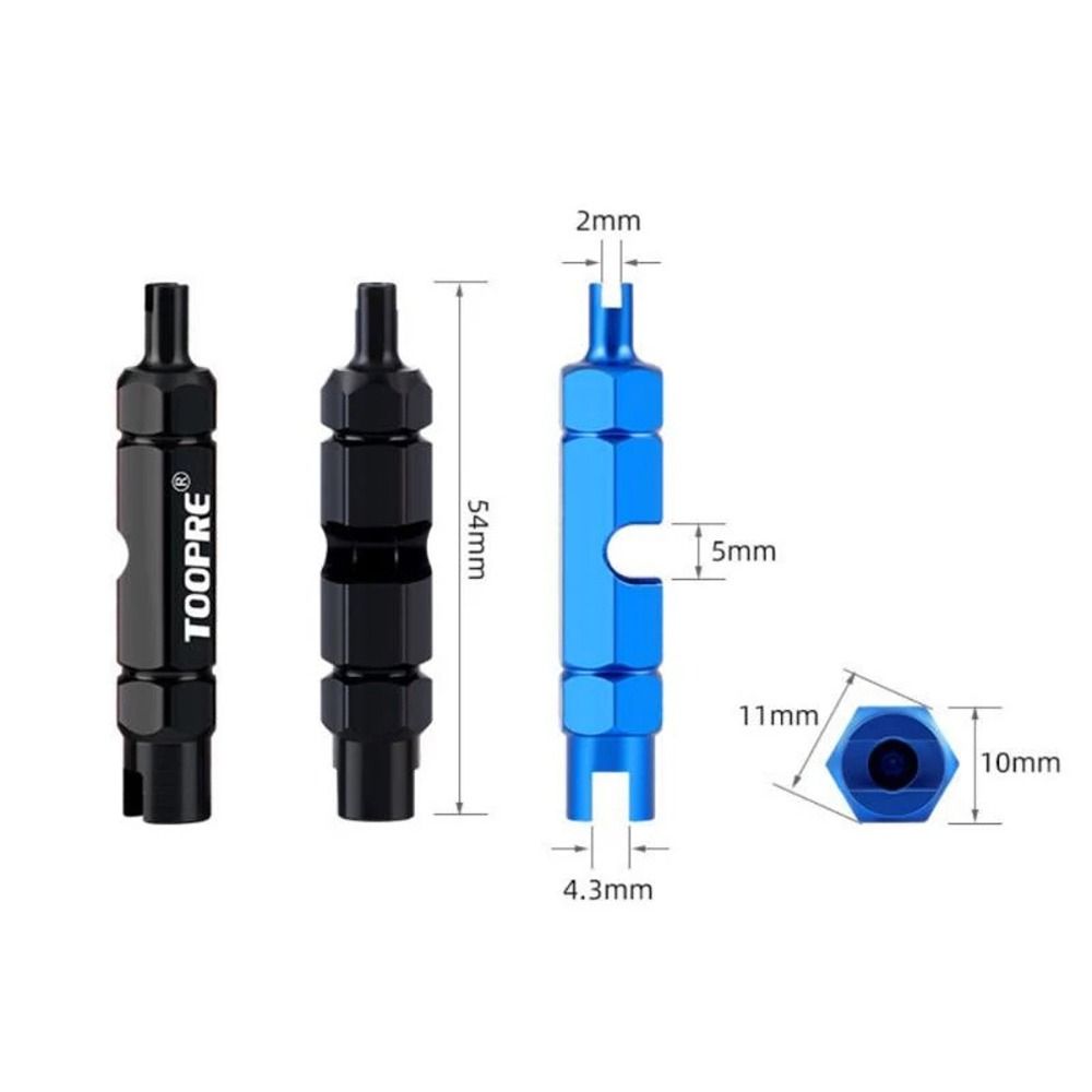 Double-head Portable Bike Repair Tool Bike Accessories Removal Tool Disassembly Tool Spanner Valve Core Tool Bicycle Tire Nozzle Wrench Valve Core Wrench