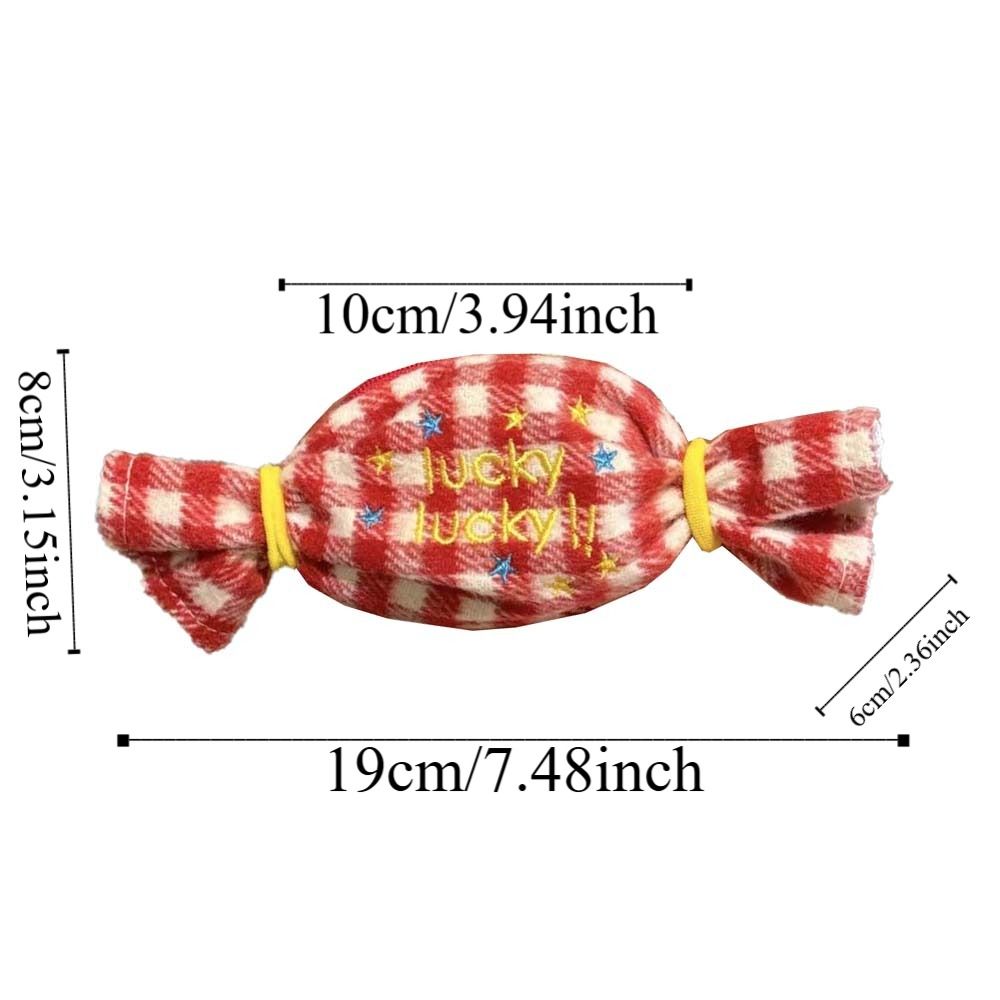 Hanging Bag Sweet Candy Design Coin Purse Anti-lost Canvas Lipstick Earphone Bag Star Embroidery Letter Sugar Shaped Decorative Bag Travel