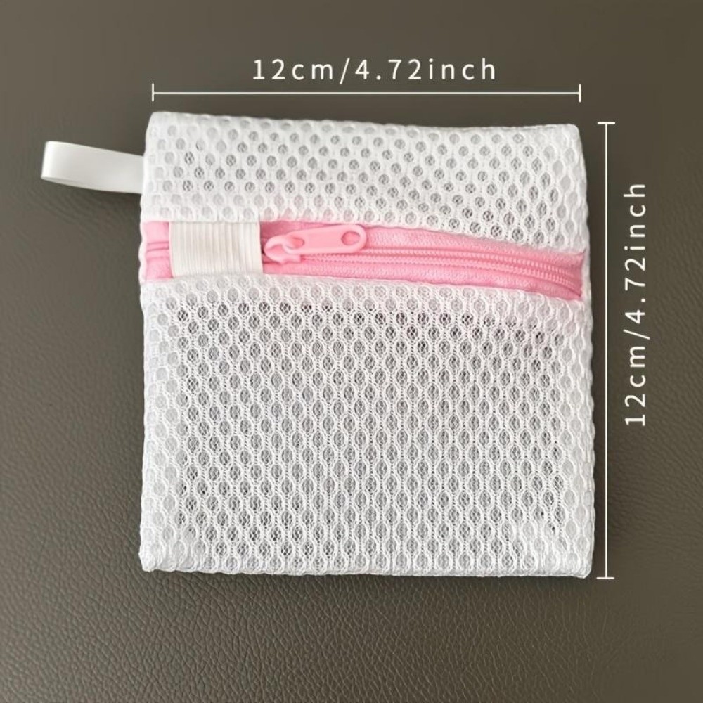 Reusable Mini Small Mesh Laundry Bag Mesh Cloth Machine Zipper Bag Single-Layer Zipper Scent Beads Special Bags Laundry Supplies