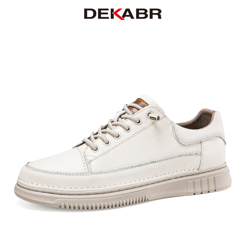 DEKABR 2026 New Fashion Spring Autumn Men's Casual Shoes PU Soft Handmade Comfortable Driving Shoes Large Size 36-49
