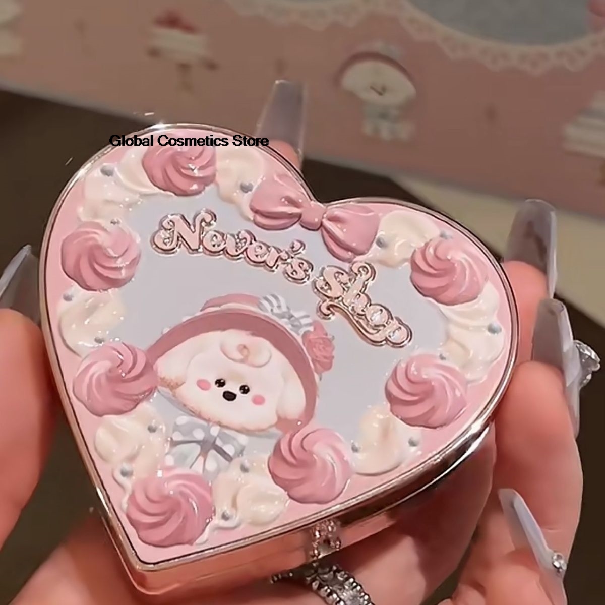 Wenefang Fashion Flower Knows Nevers Shop Series Embossed Matte Blush Pigmented Fine Powder Smooth Makeup