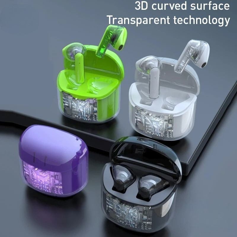 🎧Fast Shipping 🎧J225 BT 5.3 Stereo Sound Transparent Waterproof Gaming Music Earphone, In-ear Headphones, Low Power Consumption