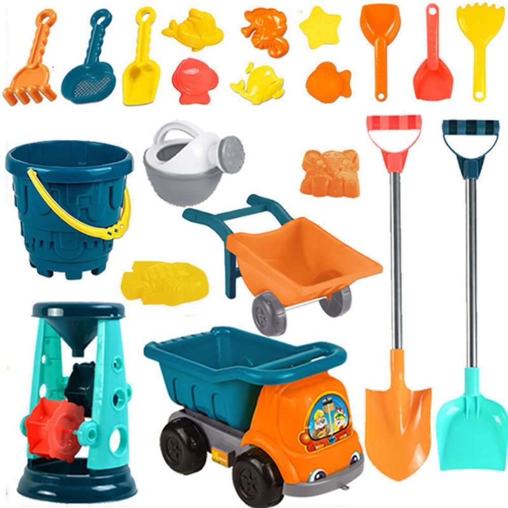 For Swimming Bath Beach Bucket Baby Beach Game Beach Play Bucket Beach Set Engineering Car Set Summer Seaside Beach Dinosaur Beach Car Digging Sand Shovel