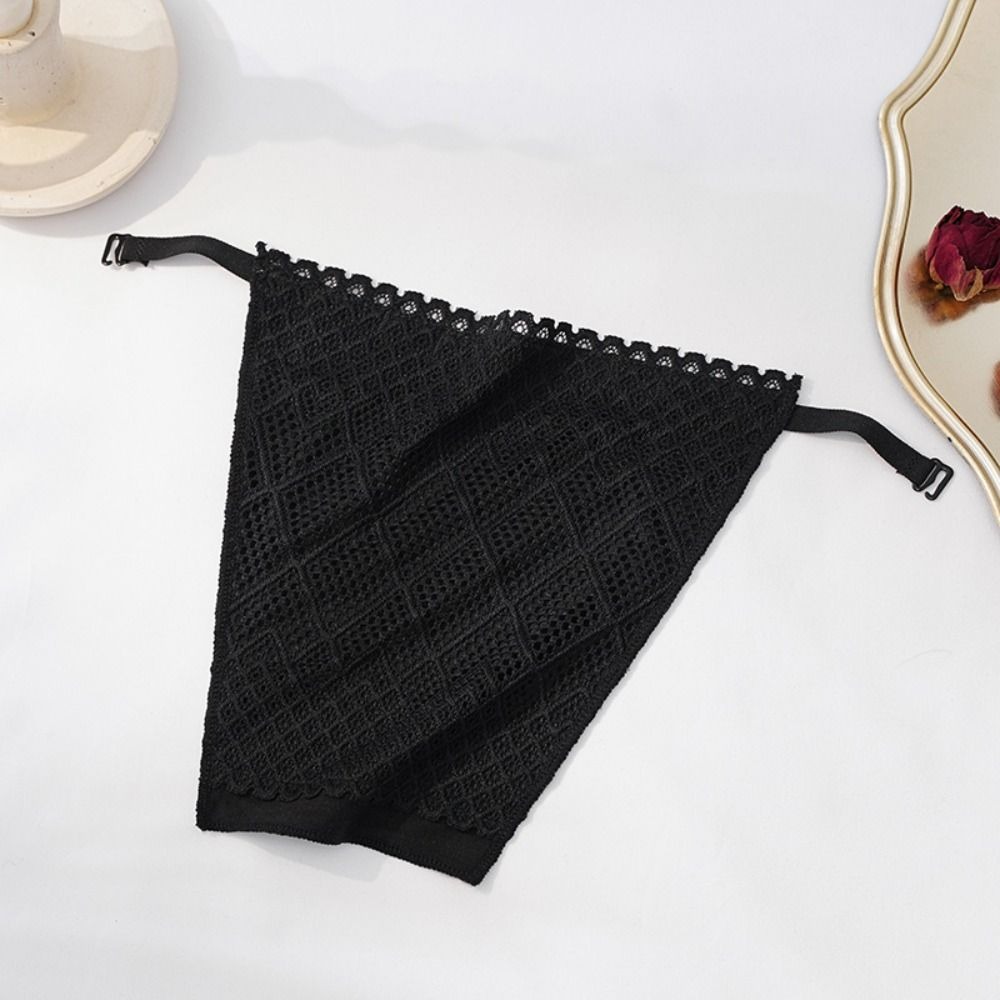 Breathable Stripe Strapless Insert Wrapped Chest Double Layer Mesh Lace Anti-Glare Tube Top Invisible Underwear Show
