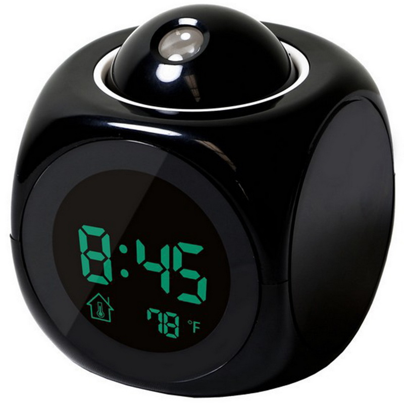 【New Trend】LCD Projection LED Display Time Digital Alarm Clock Talking Voice Prompt Snooze Function Desk#9