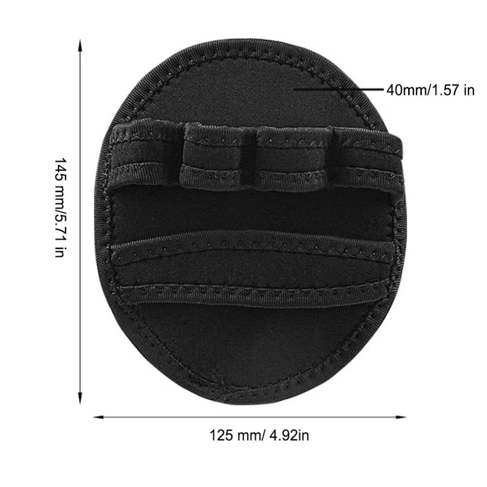 Pair Weight Lifting Palm Pads Non-slip Fitness Palm Protect Pads Four-finger Wear-resistant Weightlifting Hand Protect Pads Thicken Durable Gym Power Gloves Women