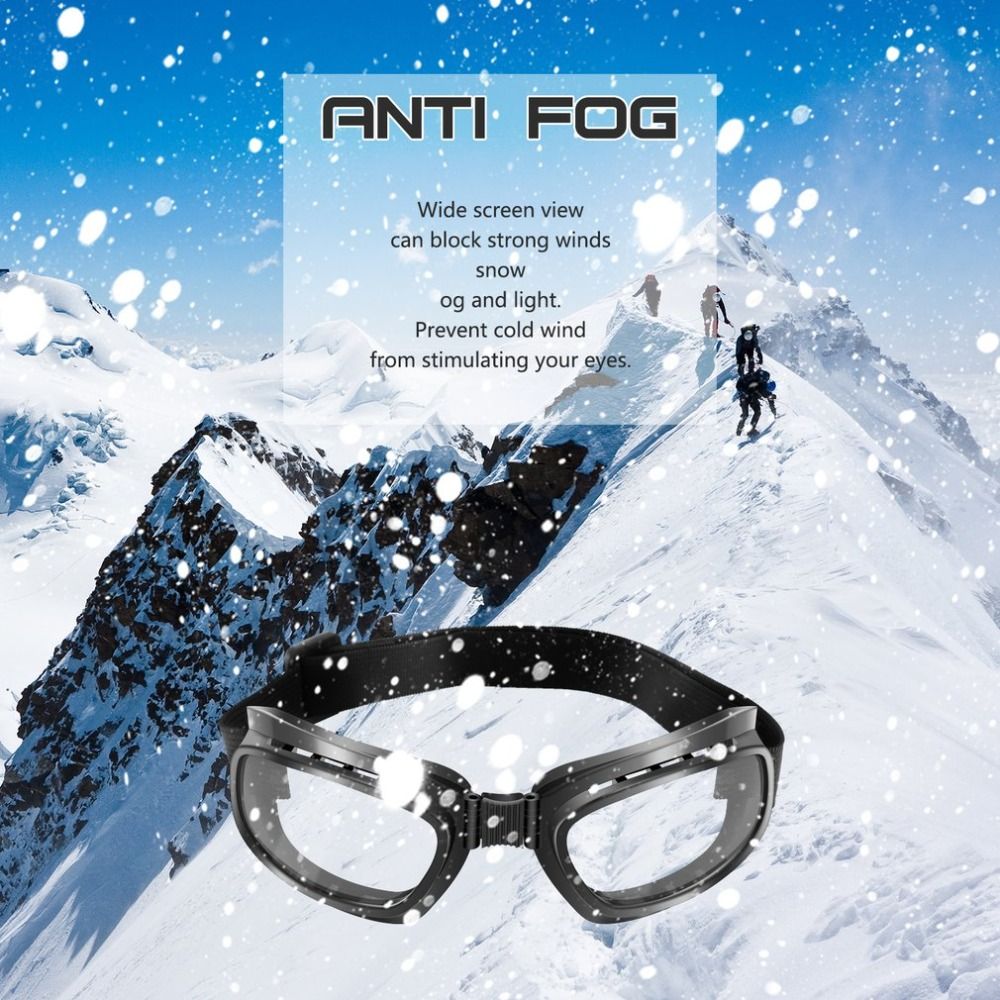 Outdoors Sports Windproof Cycling Glasses Foldable Vintage Snowboard Goggles Adjustable Anti-UV Motorcycle Glasses Riding