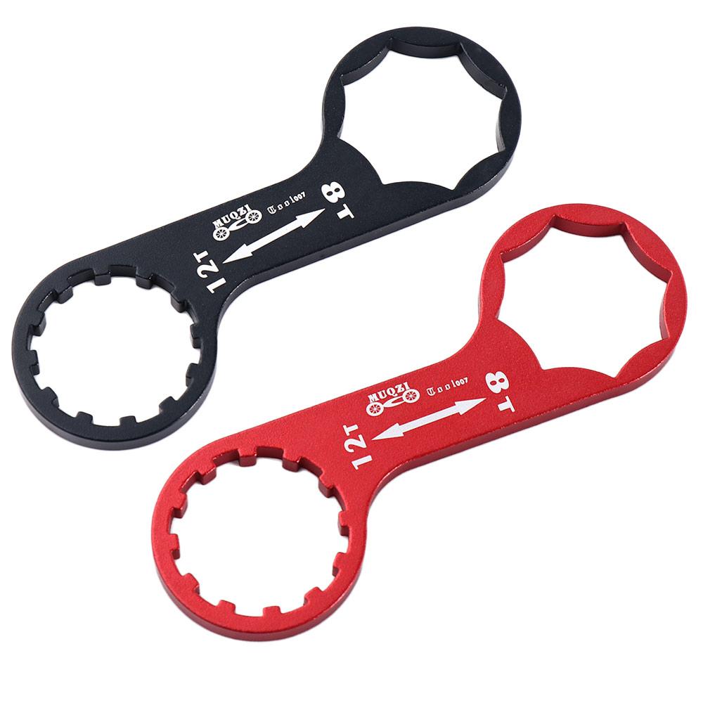 1PC Aluminum Alloy Disassembly Tools Shock Absorber Cycling Accessories Waterproof Bike Repair Tool Fork Cap Wrench Repair Wrench Removal Installation Spanner