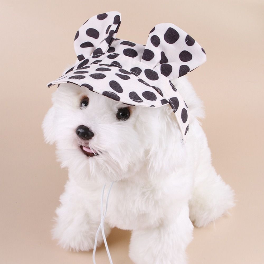 Pet Supplies With Ear Dog Sunscreen Hat Cute Colorful Dog Fisherman Hat Adjustable Pet Baseball Cap Small and Medium Dogs