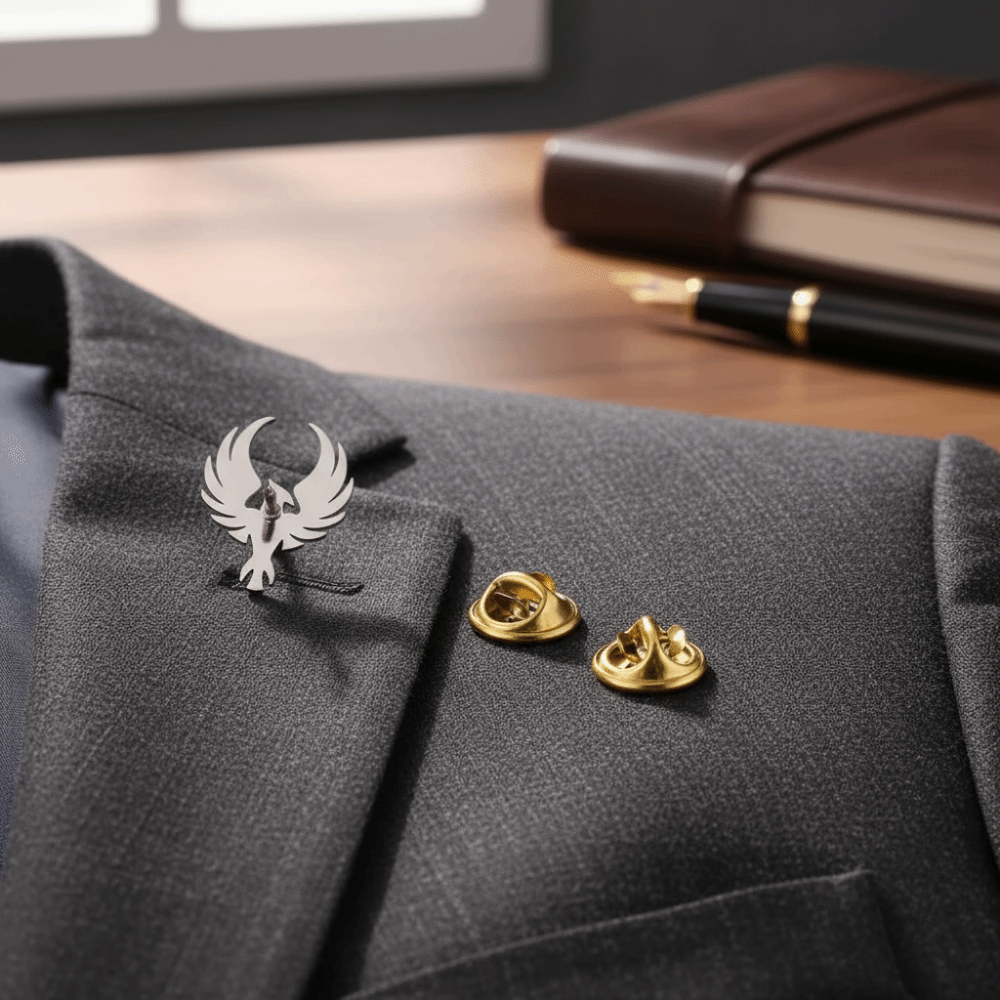Minimalist Stainless Steel Animal Brooch Lion Wolf Suit Collar Badges Hollow Punk Style Phoenix Brooches Women Men