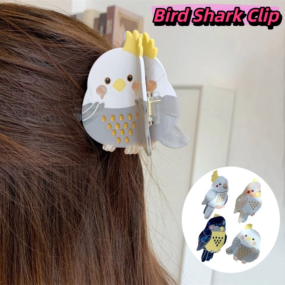 Cute Cartoon Acetate Hair Claw Parrot Animal Hair Clip Headdress Sweet Bird Shark Clip Girl