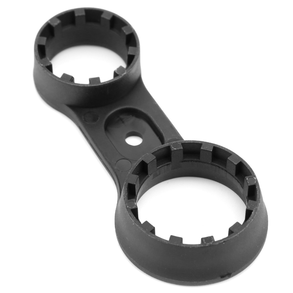 2PCS Portable Double Head Bicycle Front Fork Spanner Plastic Lightweight Bike Front Fork Cap Wrench 84.6mm Bicycle Fork Wrench Fork Cap Removal