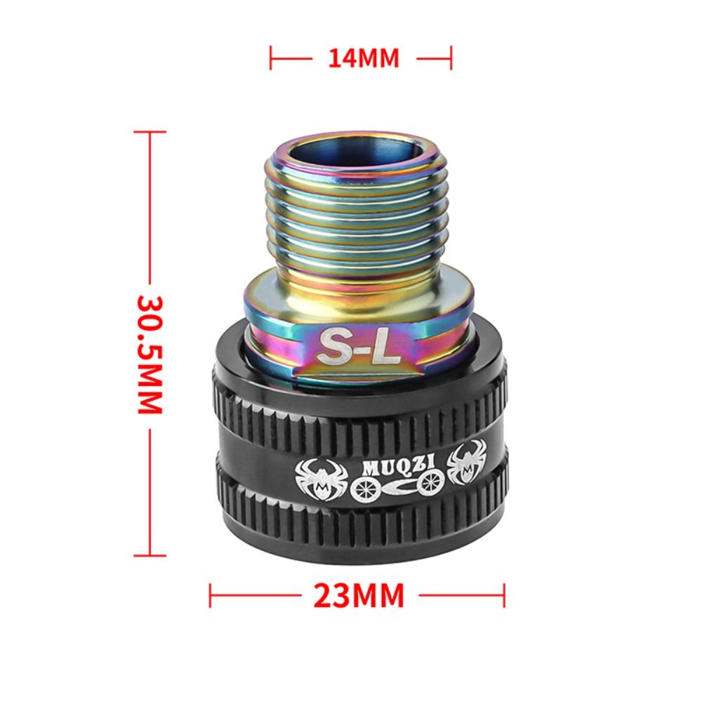 Pair Bicycle Parts Stainless Steel Pedal Extender Titanium Alloy Wear Resistant Bicycle Pedal Extension Bolts Anodic Coloring Stable Bike Pedal Axle Extenders Road Bicycle