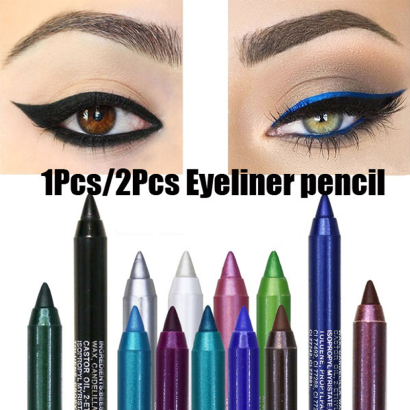 Wenefang Fashion DNM 12 Color Eyeliner Pen Pearl Waterproof Sweatproof Eye Pencil Not Halo Staining Makeup Eyeshadow Stick Eyes Cosmetics Tools
