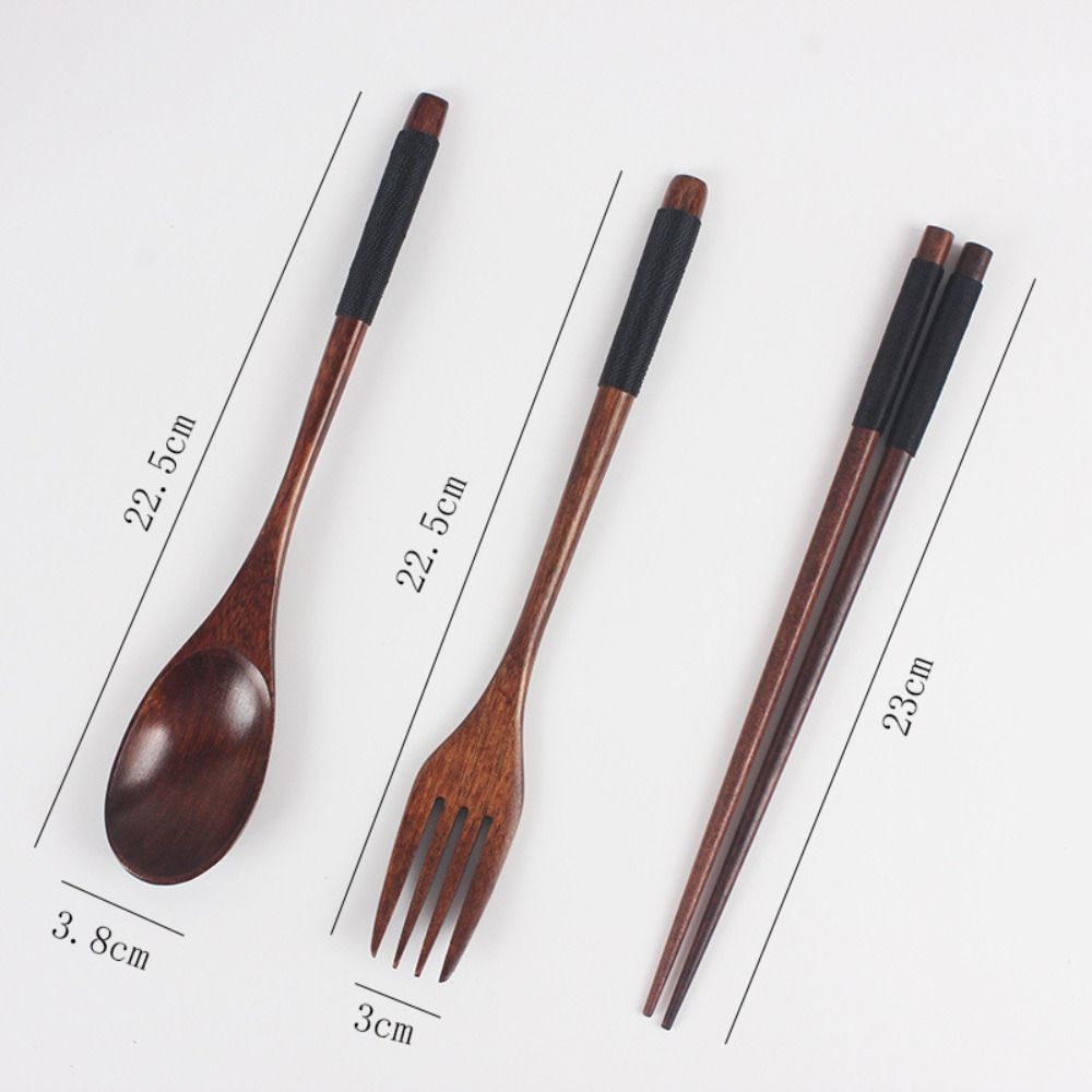 New Natural Wooden Spoon Handmade Dinner Kit Home Cookware Kitchen Accessories