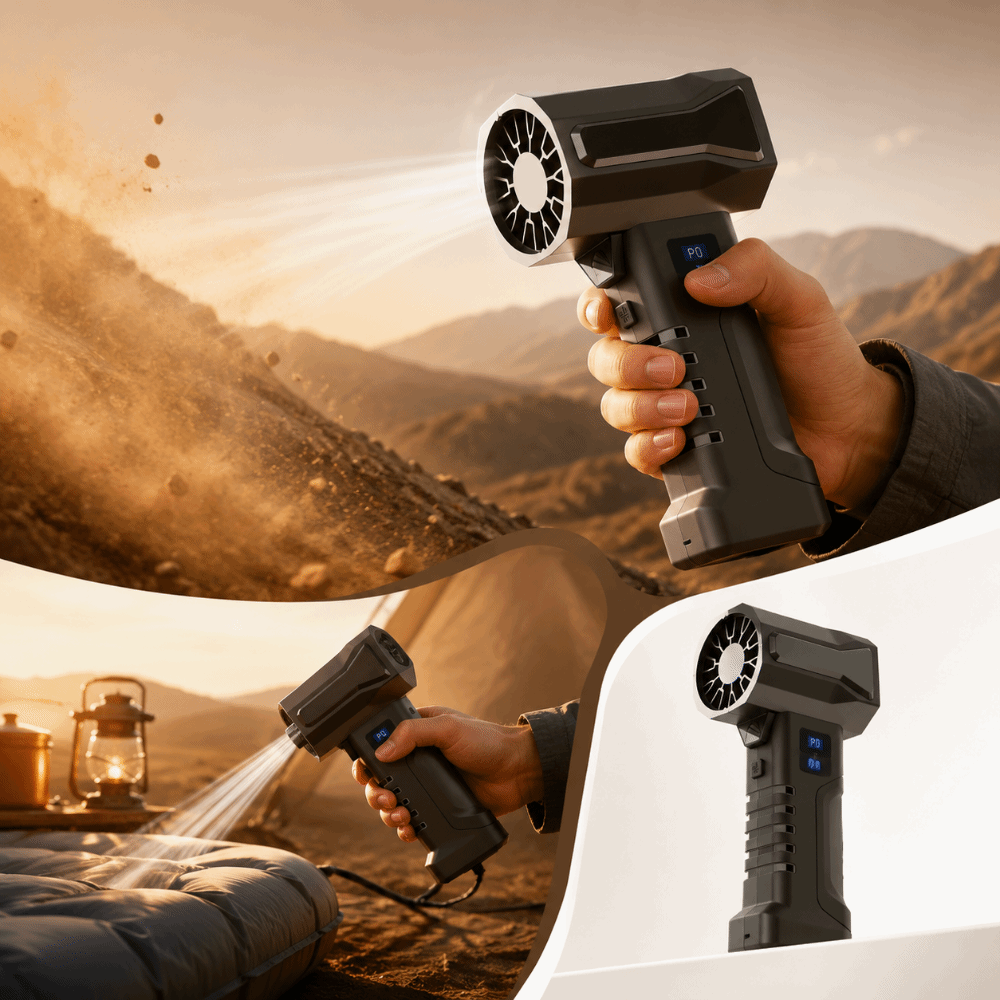 Versatile Tool Cordless Operation Cordless Handheld Turbo Blower High Performance Motor Lightweight Design High Power Mini Air Fan Compact Portable Non-Slip Handle Rechargeable Handheld Blower Outdoor Use