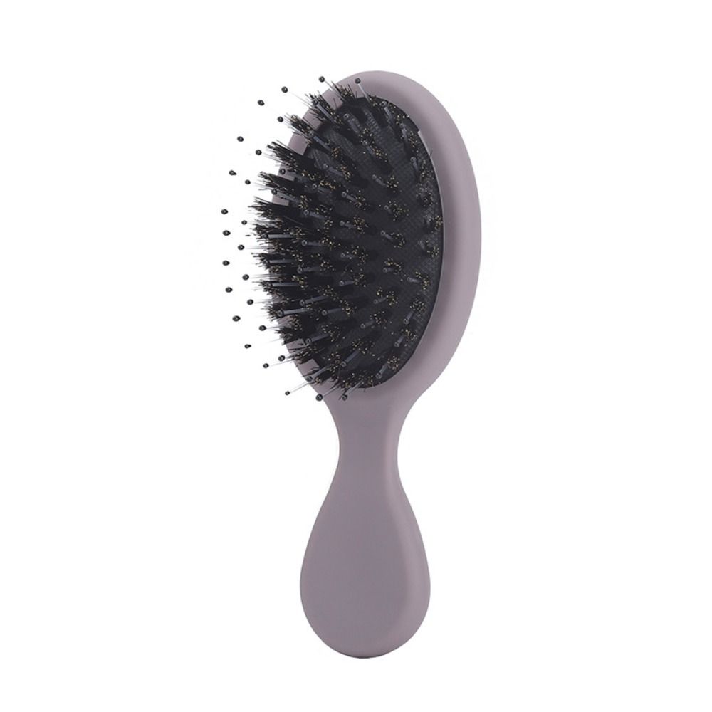 Cute Mini Paddle Brush Pig Bristle Matte Hair Comb Frosted Lightwear Massage Comb Holiday Vocation