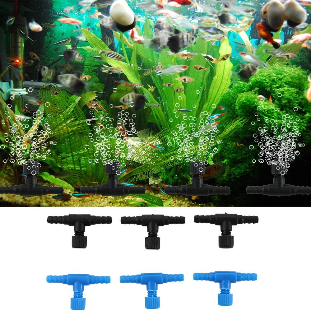10PCS Air Pump Adjustable Air Line Tube Flow Control Valve Fish Accessories Pipe Connector Aquarium Airline Regulator