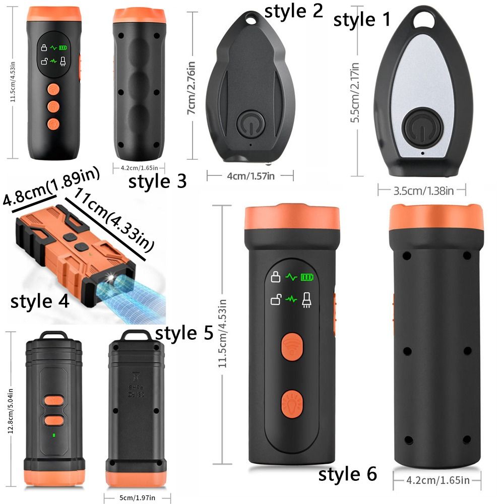 Triple Corer Handheld Ultrasonic Dog Bark Deterrent Portable Rechargeable Dog Repeller with Light Ultrasonic Dog Trainer Outdoor Use